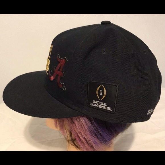 ALABAMA Crimson Tide Cap Nike 2015 NCAA National Champs Locker Room Snapback Hat - Picture 4 of 8